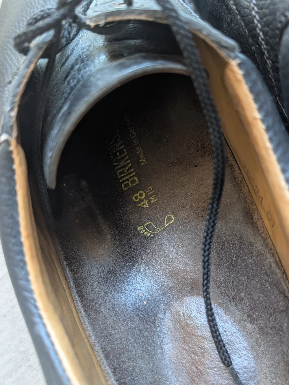 👞✨Vintage Birkenstock Memphis men's black leather lace-up Oxford/Derby shoes